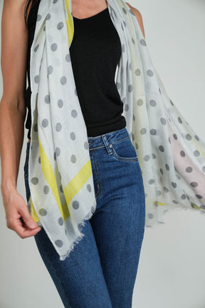 Grey Spotted Scarf