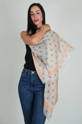 Taupe Spotted Scarf