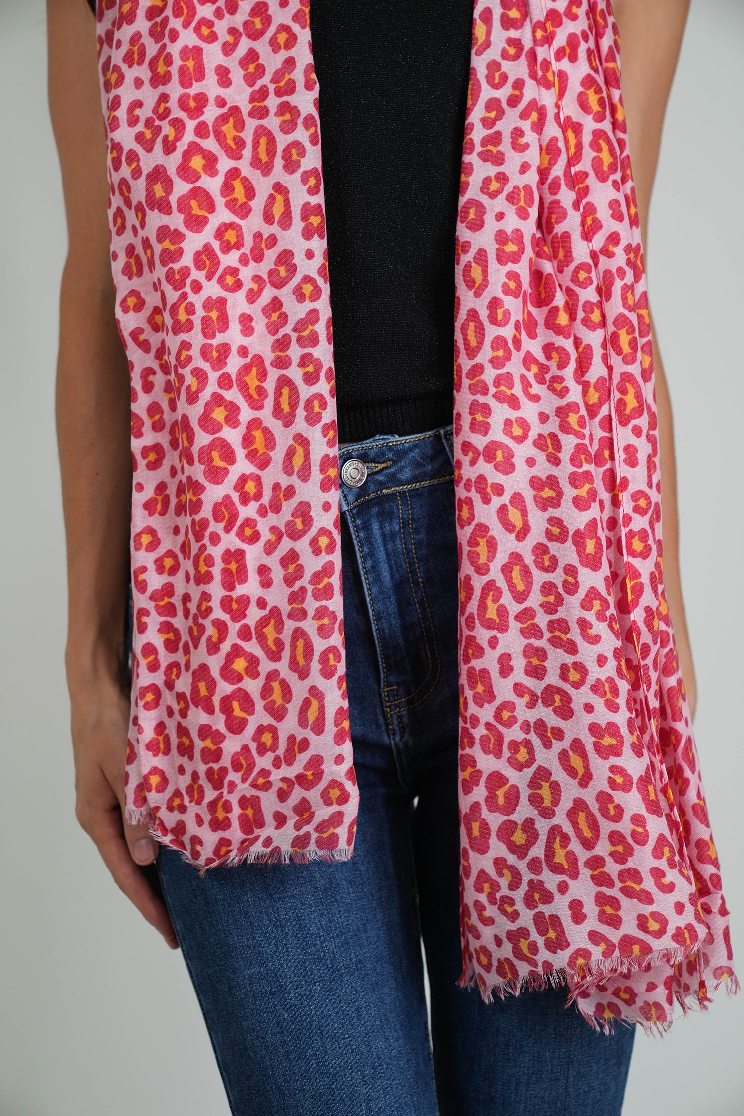 Red Animal Print Scarf