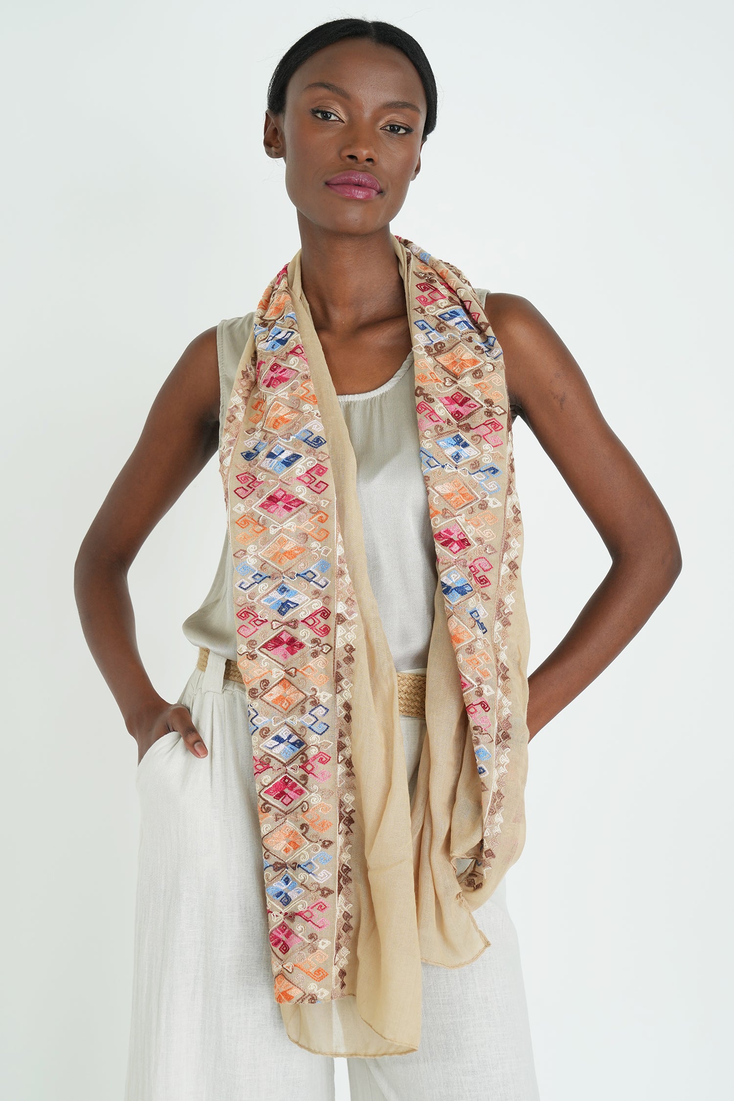 Beige Amelia scarf