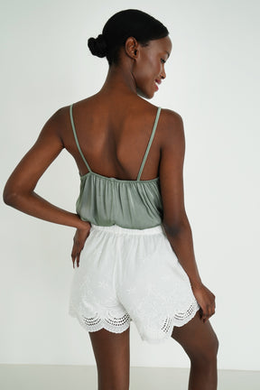 White Anglaise Short