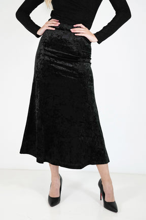 Black Velvet Skirt