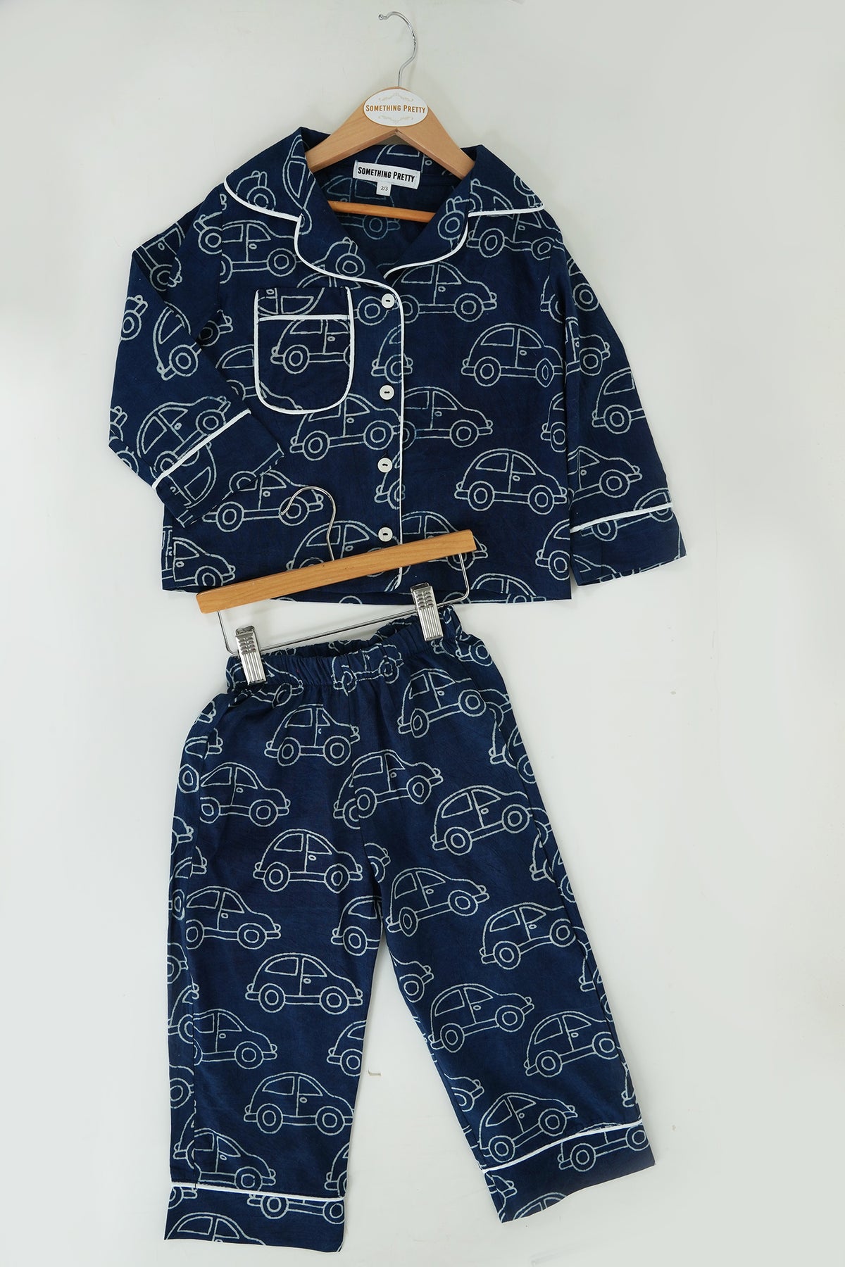 Navy Car Kids PJs