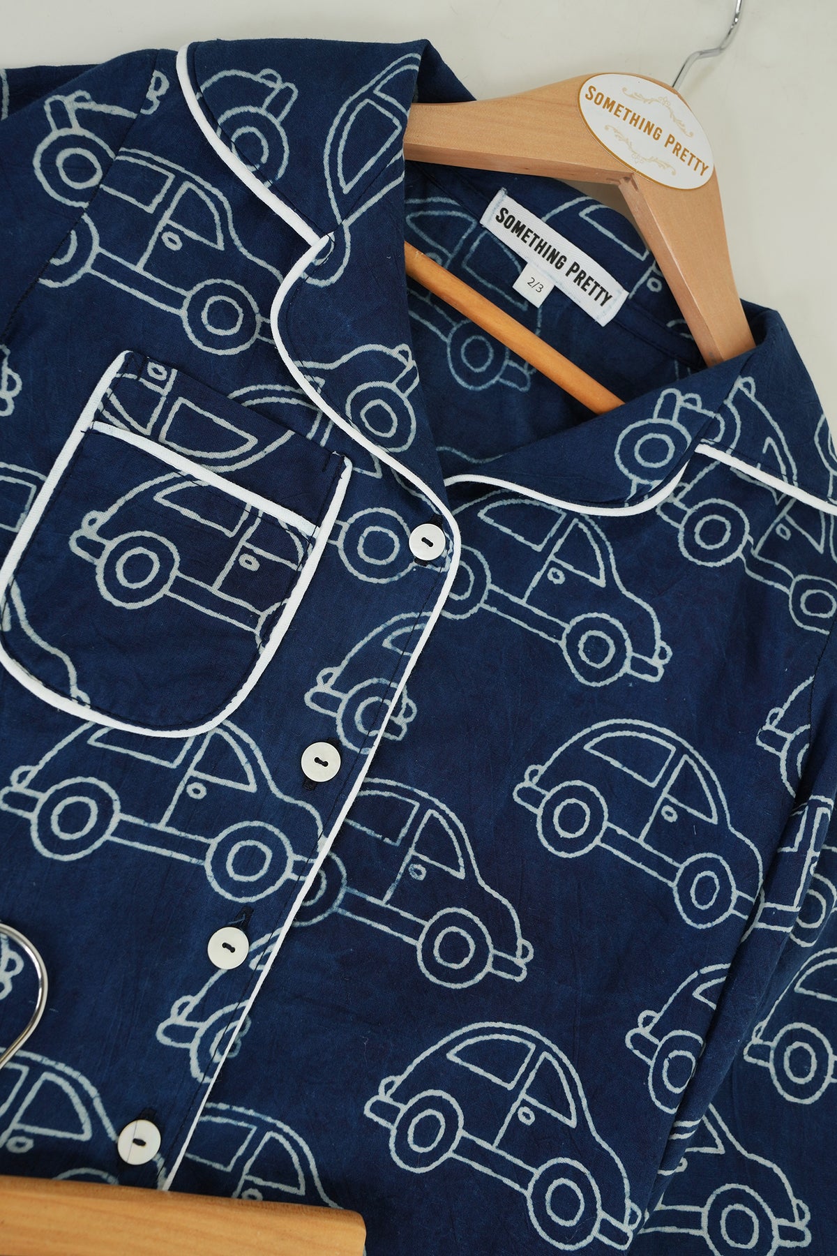 Navy Car Kids PJs