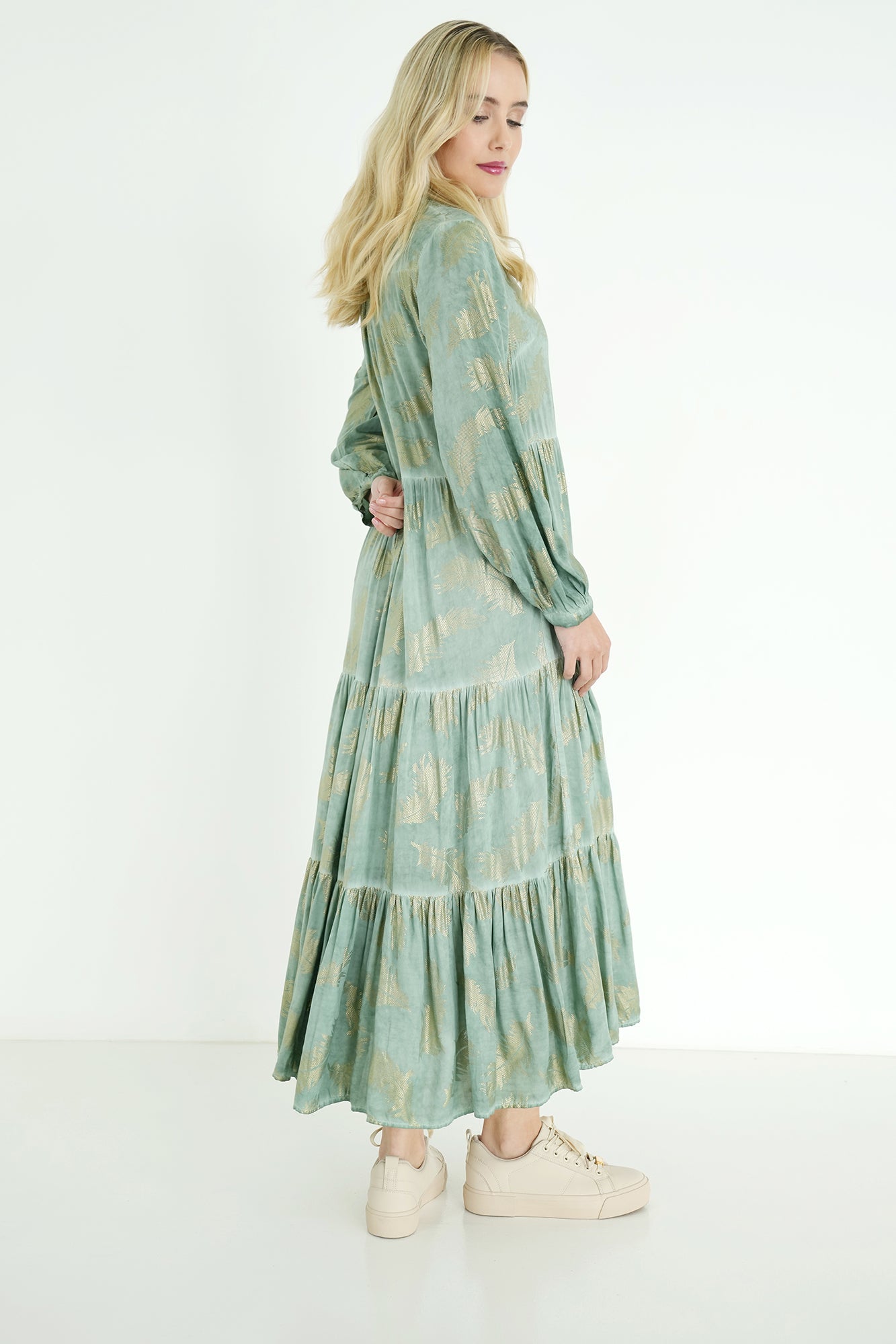 Sage Leaf Lizma Dress