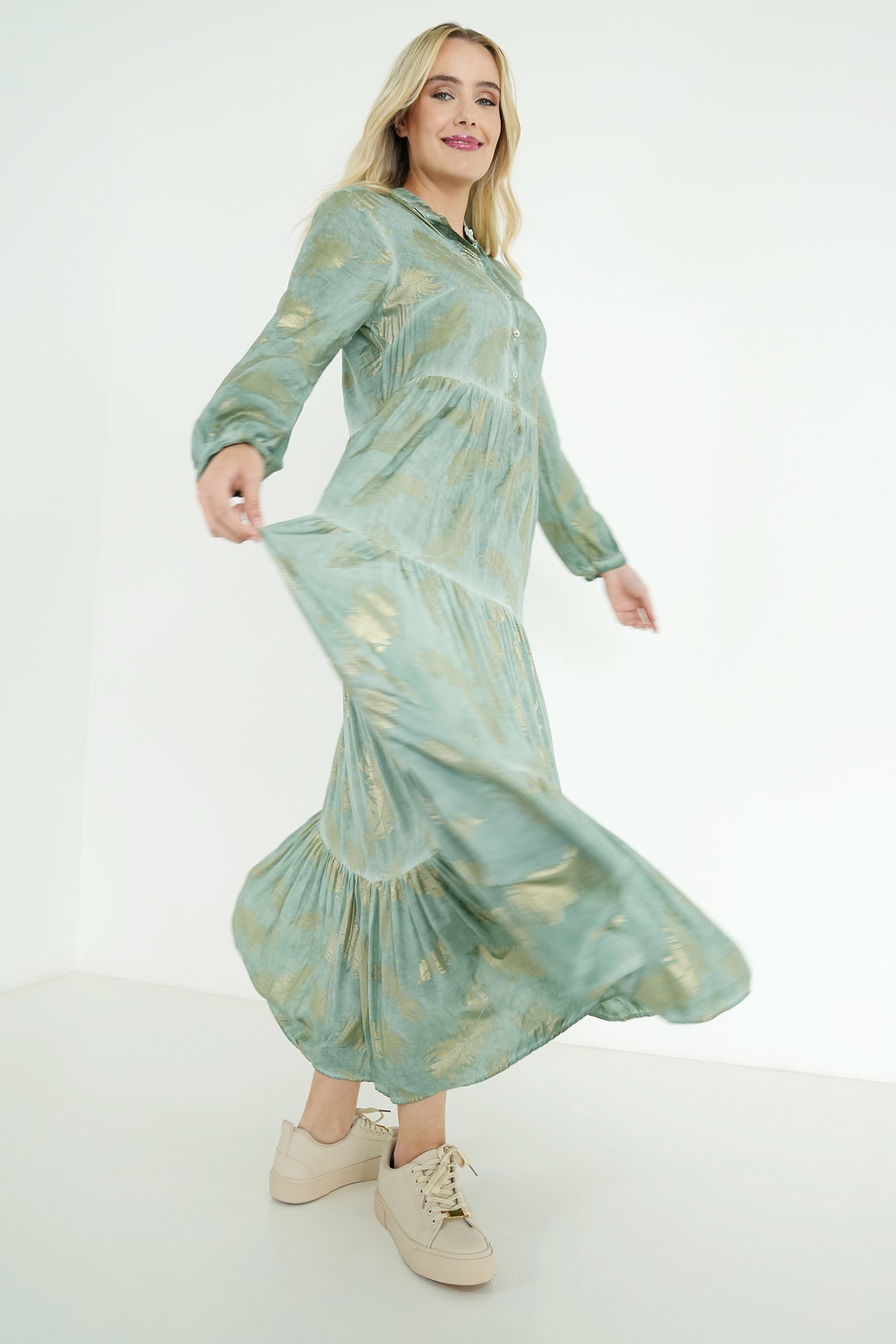 Sage Leaf Lizma Dress