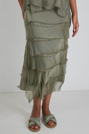 Silk Tier Skirt