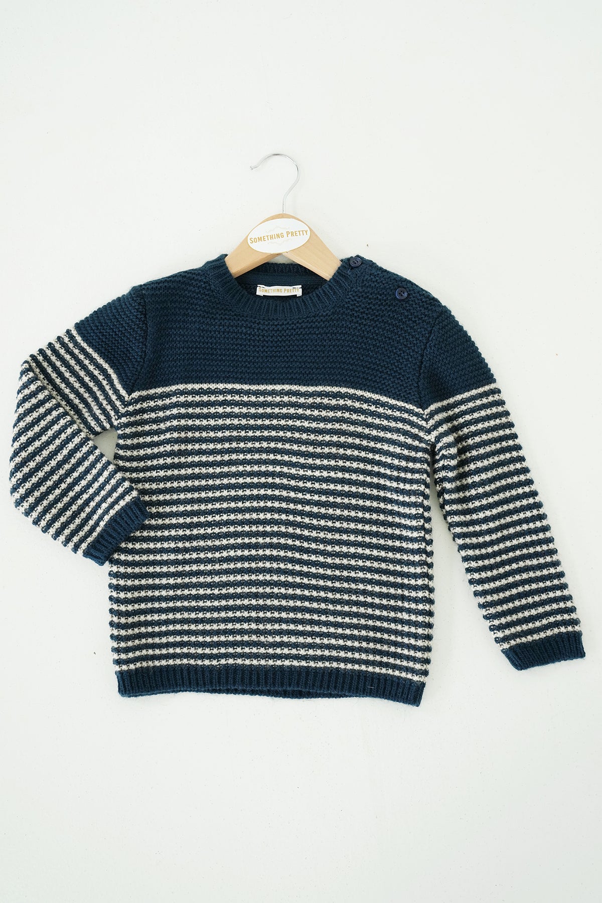 Navy Striped Knit