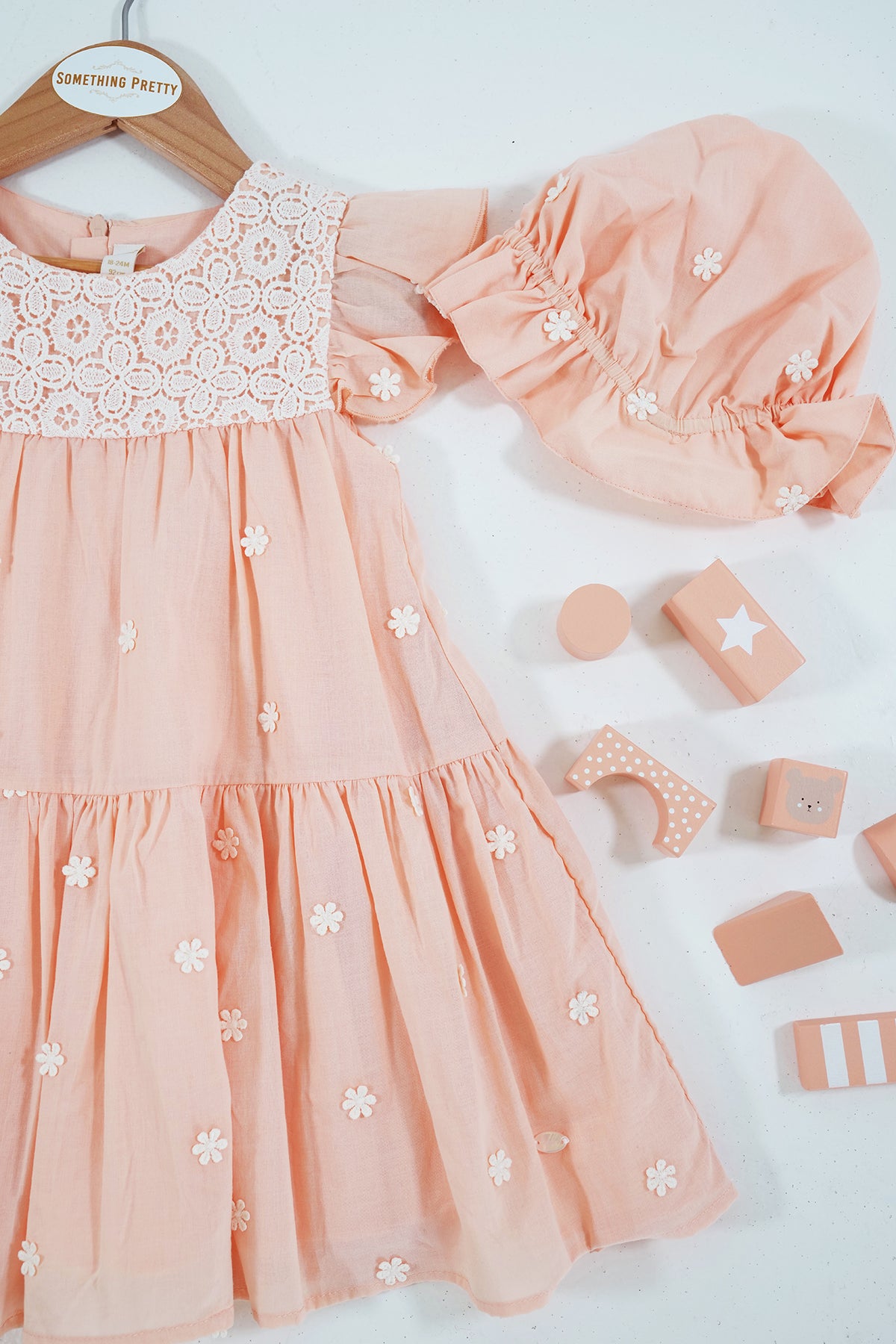 Peach Daisy Dress Set