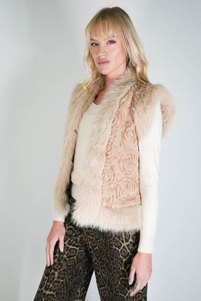 Beige Ribbon Gilet