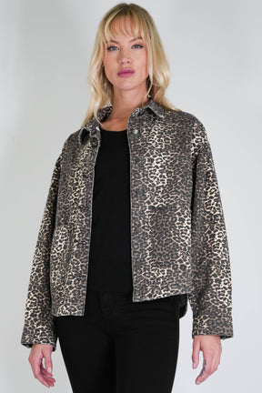 Denim Leopard Shacket