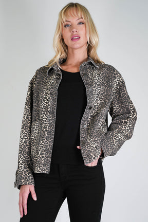 Denim Leopard Shacket
