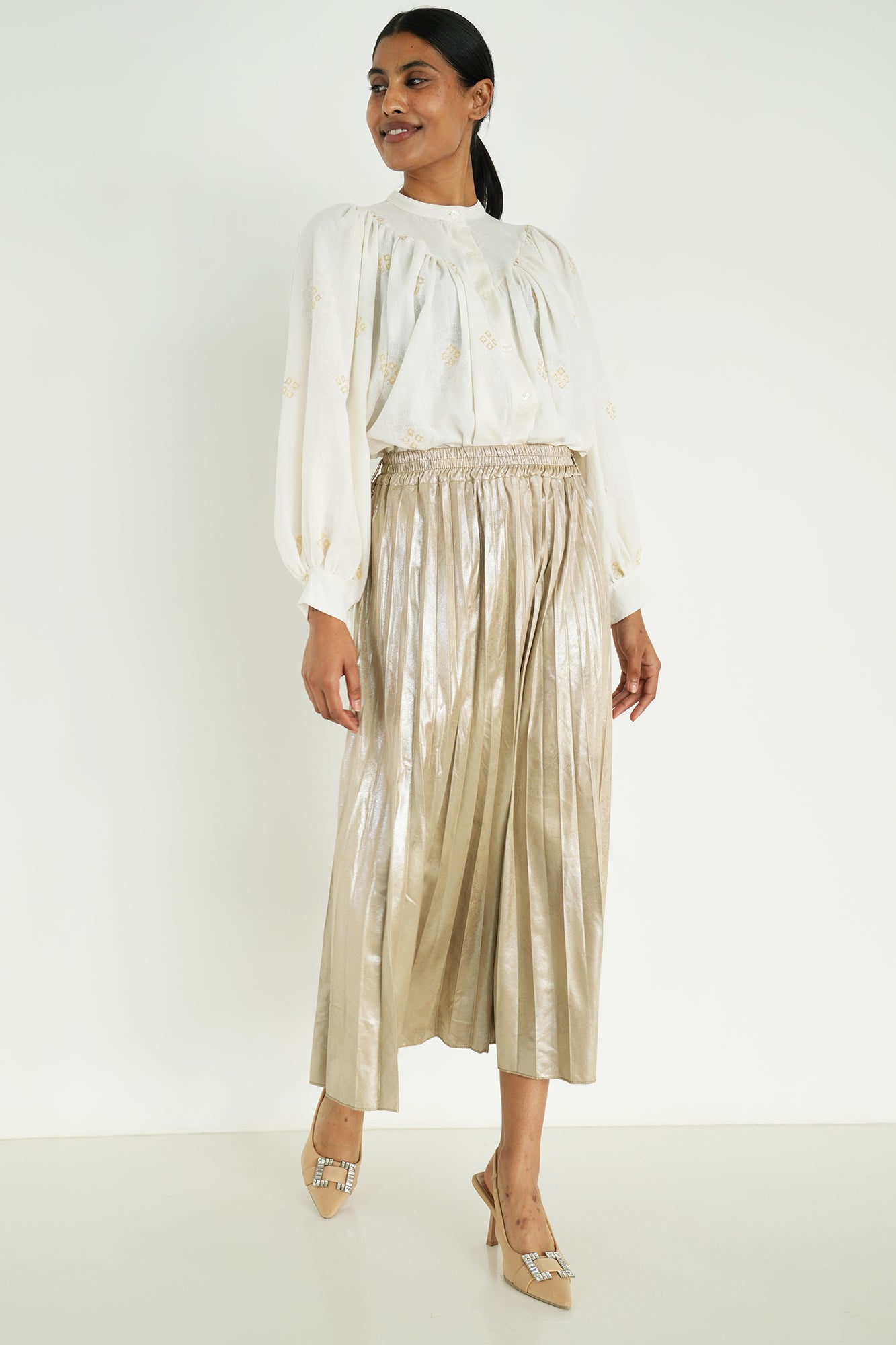 Gold Metallic Skirt