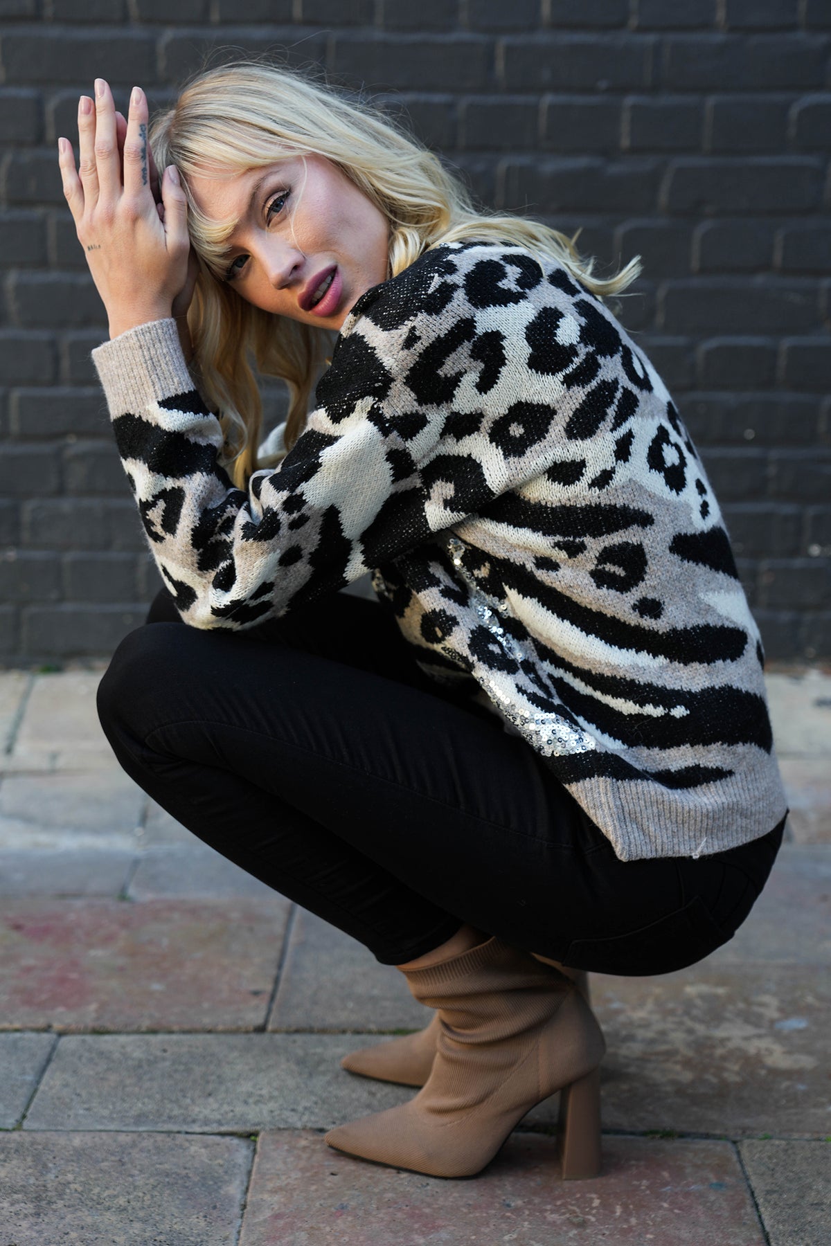 Leopard Sequin Jumper