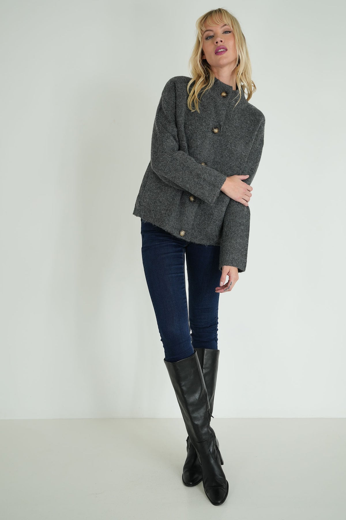 Charcoal Jane Cardigan