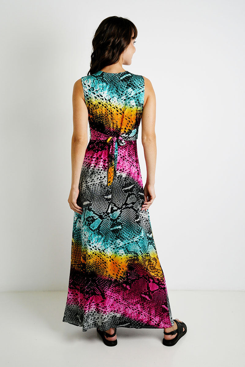 Bright Snake Knot Dress