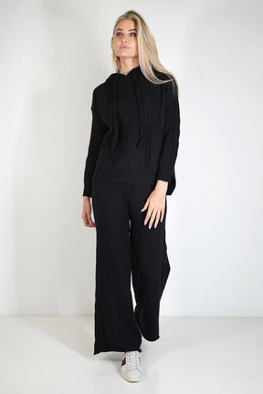 Black Cable Knit Jumper