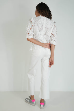 White Summer Lace Box Top