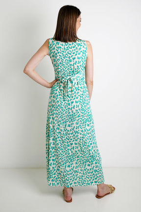 Green Leopard Knot Dress