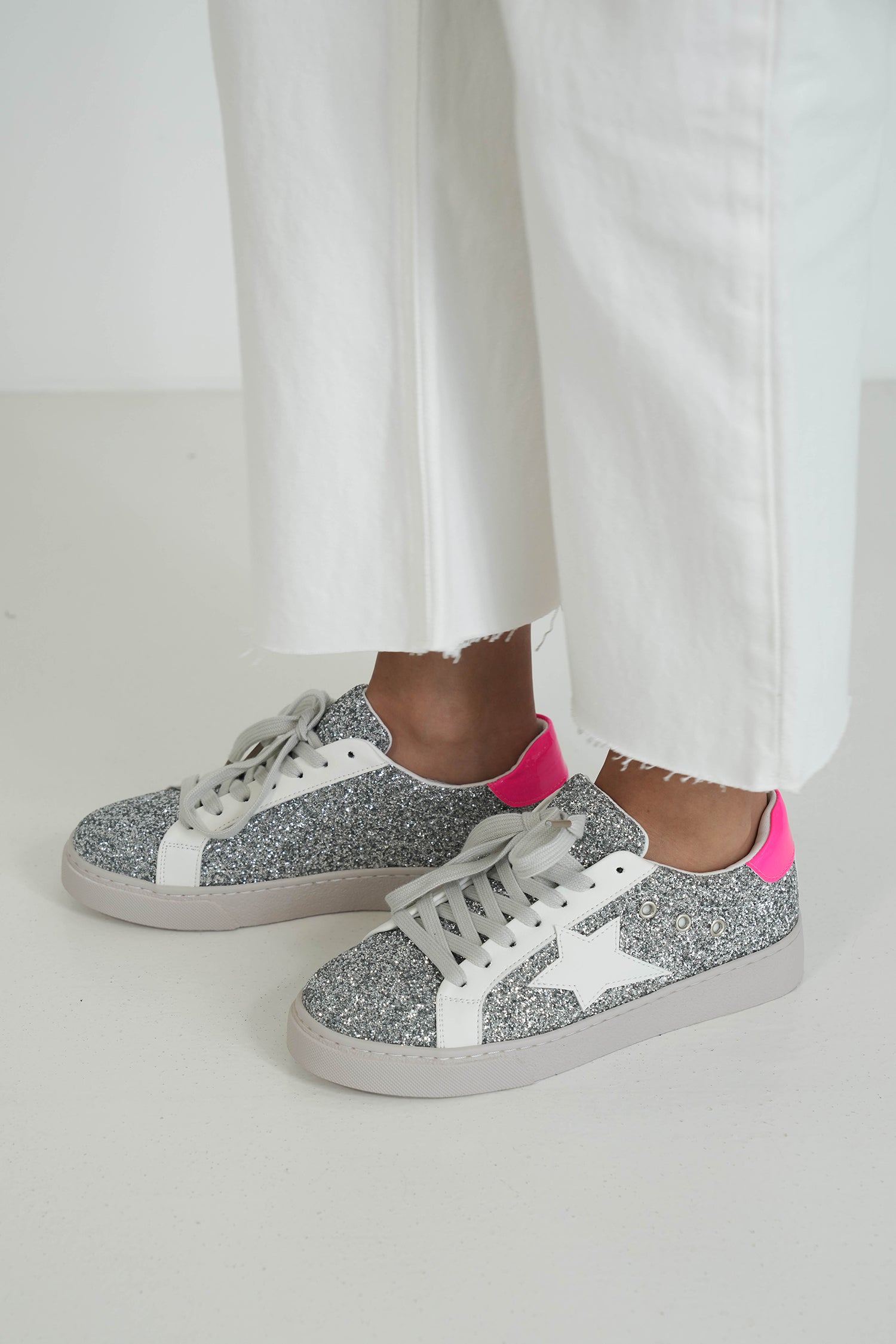 Silver Glitter Terri Sneaker