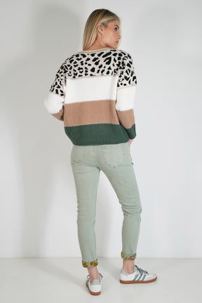 Striped Leopard Jumper