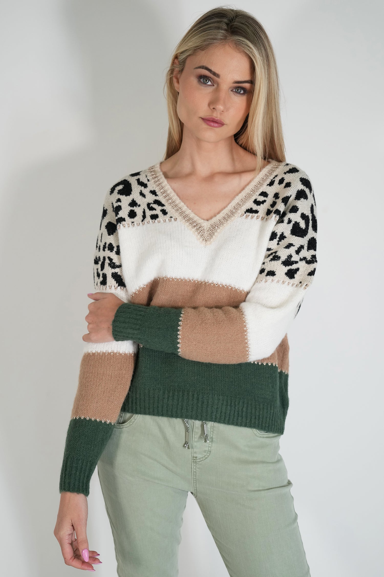 Striped Leopard Jumper