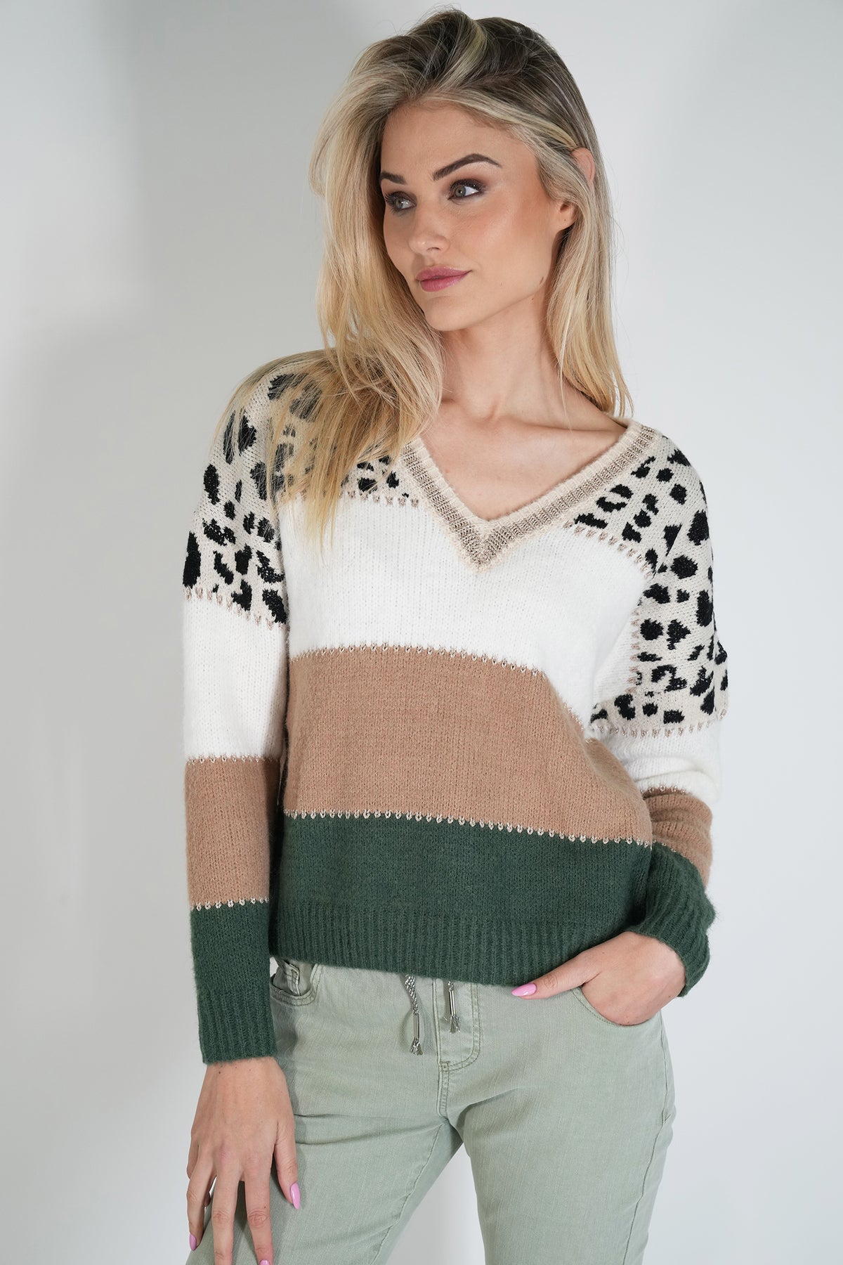 Striped Leopard Jumper