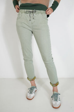 Olive Denim Jogger