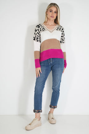 Striped Leopard Jumper