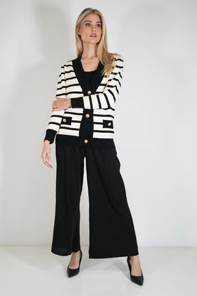 Black/White Angela Cardigan