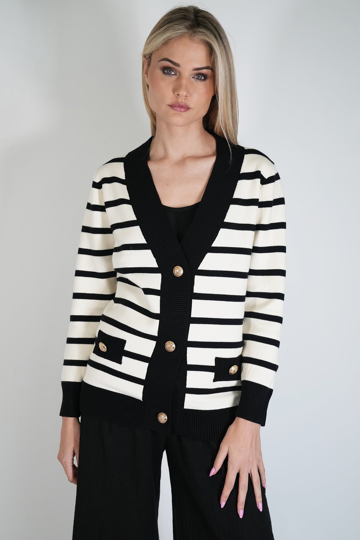 Black/White Angela Cardigan