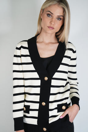 Black/White Angela Cardigan