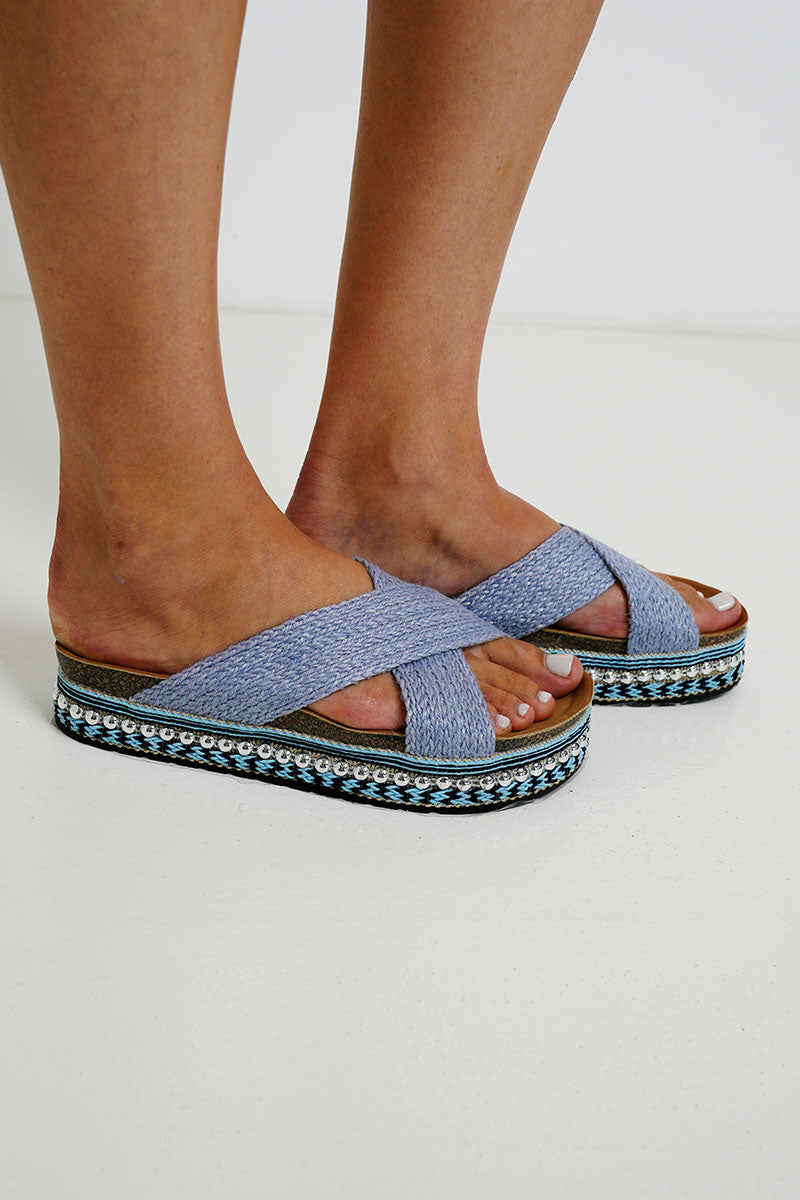 Blue Tamara Sandal