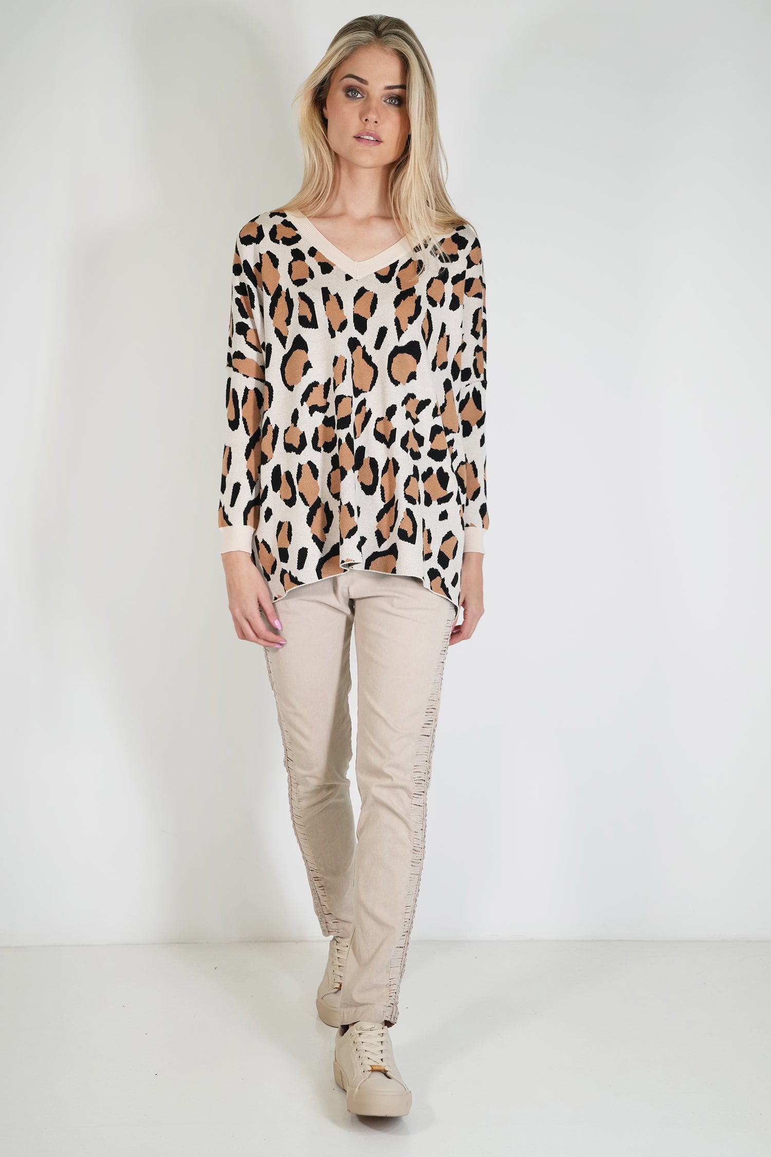 Leopard Baggy Jumper