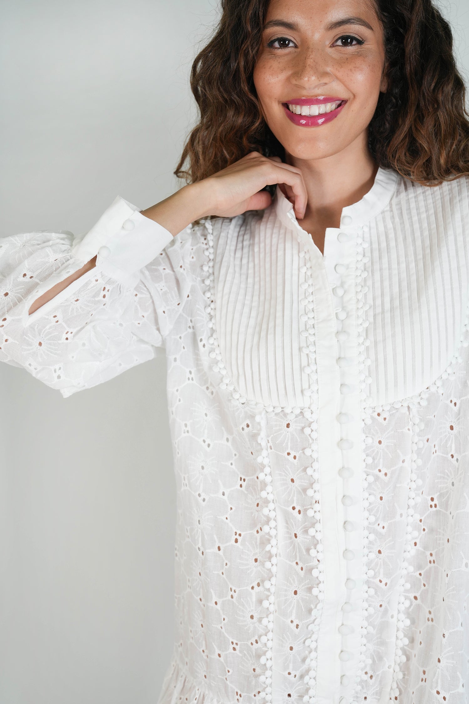 White Ady Anglaise Tunic