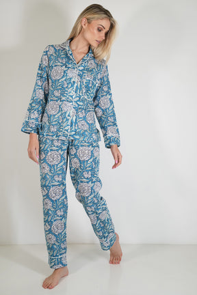 Blue Monaco Long Set PJs