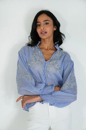 Blue Jinny Blouse