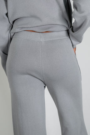 Grey Knit Athleisure Pant
