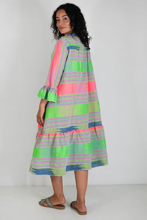 Lime/Coral Ariana Dress