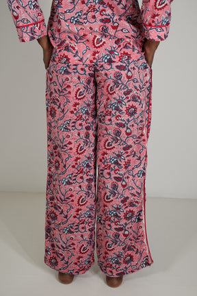 Pink and Red Floral Long Set PJ