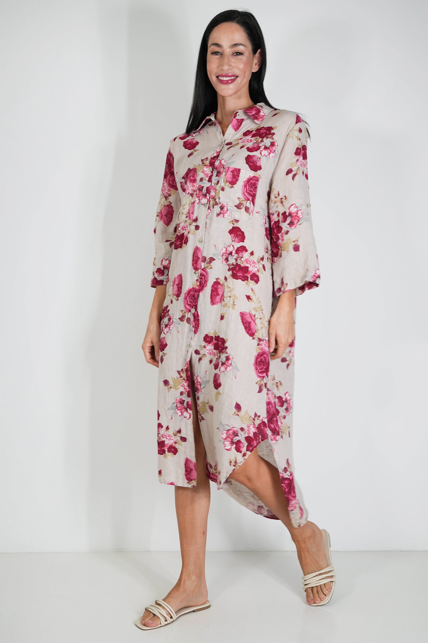 Floral Linen Dress