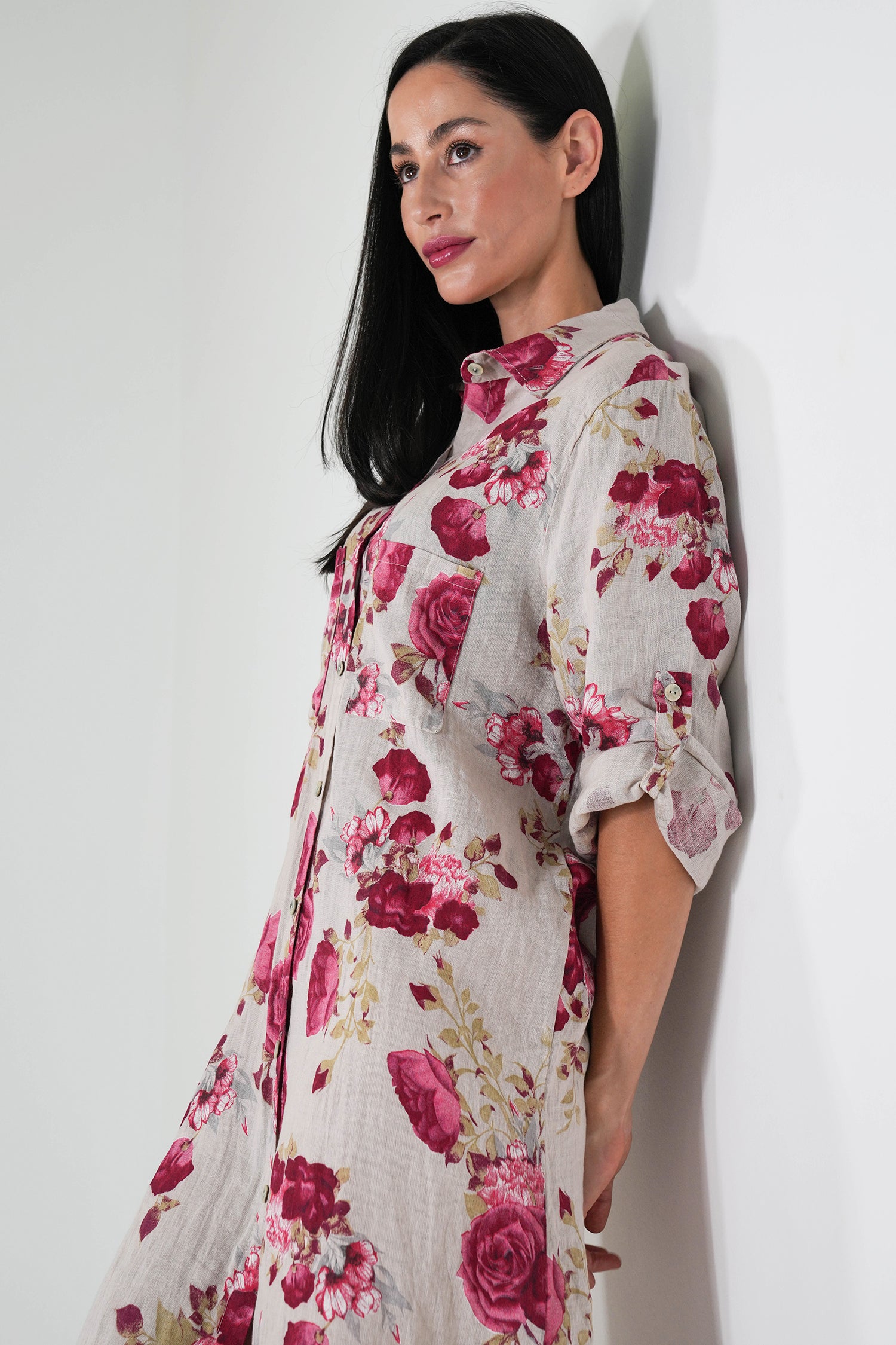 Floral Linen Dress