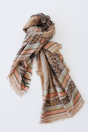 Neutral Animal Print Scarf