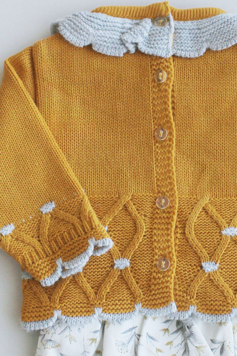 Grey Yellow Willow Knit Set