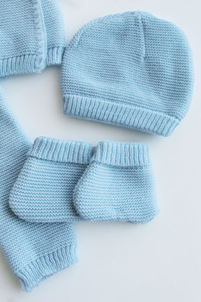Blue Wrap Knit Set