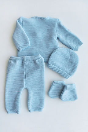 Blue Wrap Knit Set