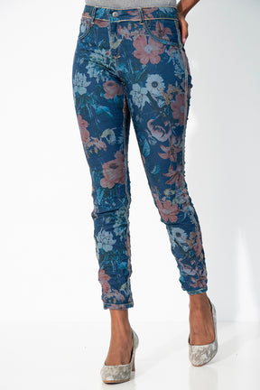 Summer Floral Denim Reversible Jeans