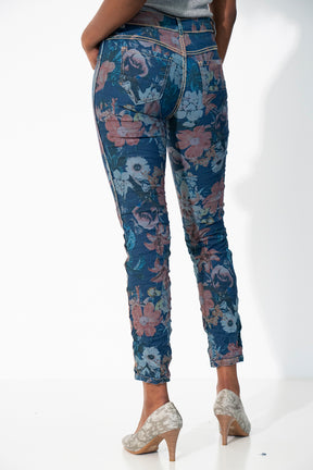 Summer Floral Denim Reversible Jeans