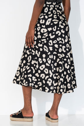 Black Animal Print Skirt
