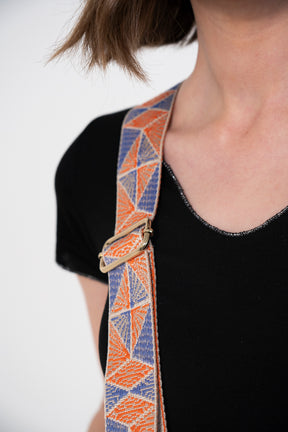 Orange/Blue Geometric Strap